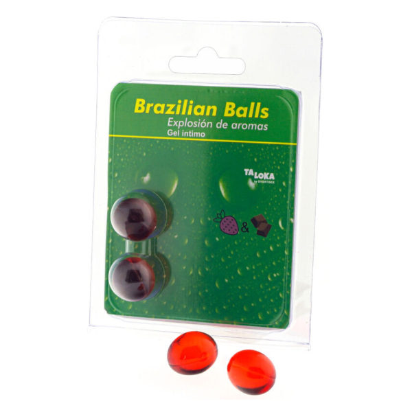 TALOKA - 2 SFERE BRASILIANE GEL INTIMO FRAGOLA E CIOCCOLATO