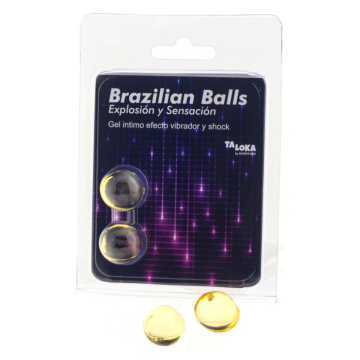 TALOKA - 2 BRASILIANISCHE BLLE MIT VIBRATIONS- UND SCHOCKEFFEKT AUFREGENDES GEL