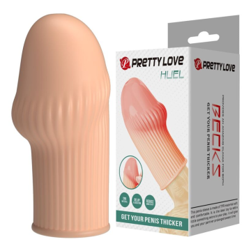 PRETTY LOVE - HUEL PENIS SLEEVE GET YOUR PENIS THICKER FLESH COLOR