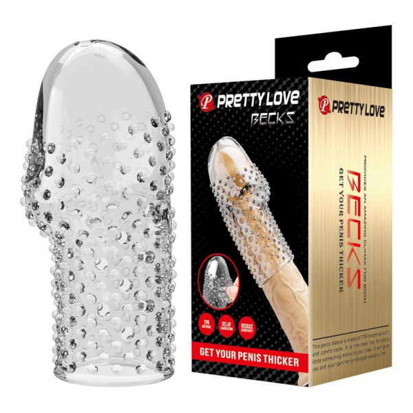 PRETTY LOVE - GEEK'S PENIS SLEEVE GET YOUR PENIS THICKER TRANSPARENT