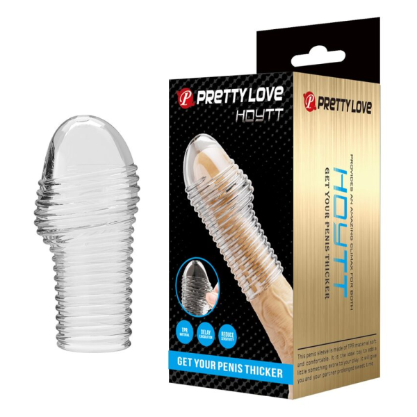 PRETTY LOVE – HEISSER PENISSÄRMEL FÜR EINEN DICKEREN PENIS (TRANSPARENT)