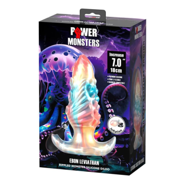 POWER MONSTERS - EBON LEVIATHAN TRICOLOR INFLATABLE FANTASY ANAL PLUG 18 CM