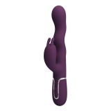 PRETTY LOVE - LOURSEN RABBIT VIBRATOR WITH THRUSTING MOTION AND 7 VIBRATIONS USB RECHARGEABLE PURPLE