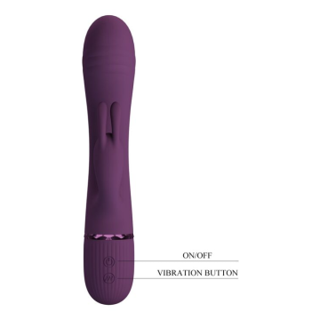 PRETTY LOVE - ROCCO RECHARGEABLE RABBIT VIBRATOR 10 FUNCTIONS PURPLE