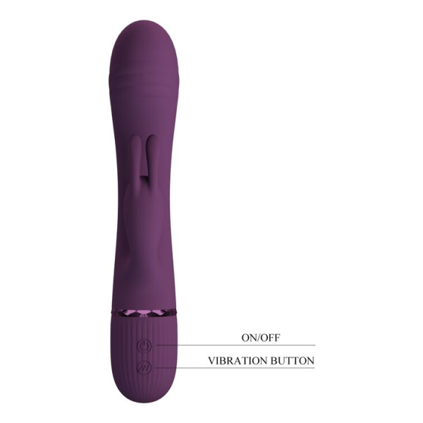 PRETTY LOVE - ROCCO RECHARGEABLE RABBIT VIBRATOR 10 FUNCTIONS PURPLE