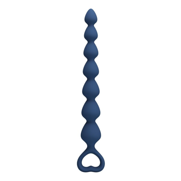 MR PLAY - PERLES ANALES EN SILICONE BLEU ET PLUG ANAL 26,7 CM