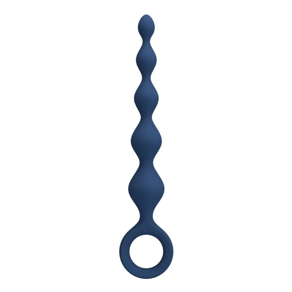 MR PLAY - BLUE SILICONE ANAL BEADS & ANAL PLUG 20.4 CM