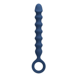 MR PLAY - BLUE SILICONE ANAL BEADS & ANAL PLUG -Ø- 3,4 CM - 28.5 CM