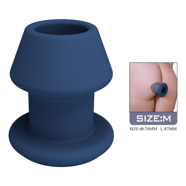 MR PLAY - JACK BLUE SILIKON-HOLZ-ANALPLUG GRÖSSE M