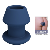 MR PLAY - JACK BLEU PLUG ANAL CREUX EN SILICONE, TAILLE M
