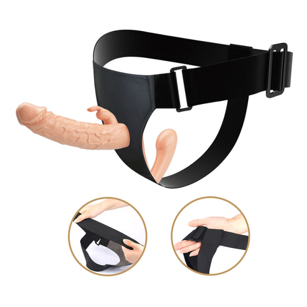 BAILE - CHARLOTTE HOLLOW DOUBLE PENETRATION STRAP-ON FLESH