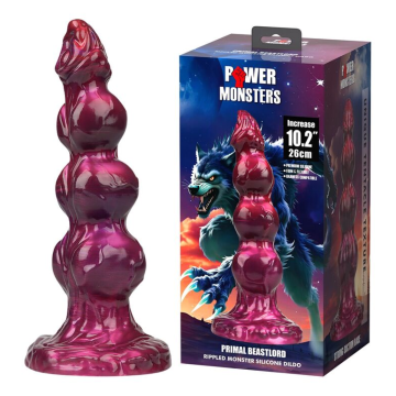 POWER MONSTERS - PRIMAL BEASTLORD DILDO IN SILICONE ROSA TRASLUCIDO FANTASY 26 CM Ø 5 CM