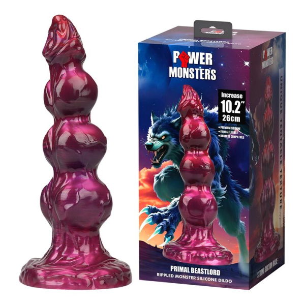 POWER MONSTERS - PRIMAL BEASTLORD PINK TRANSLUCENT FANTASY SILIKONDILDO 26 CM Ø 5 CM