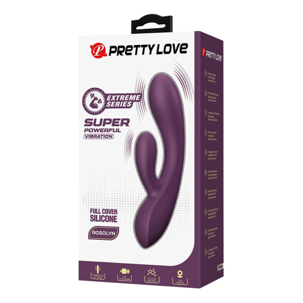PRETTY LOVE - ROSOLYN RECHARGEABLE RABBIT VIBRATOR 10 FUNCTIONS