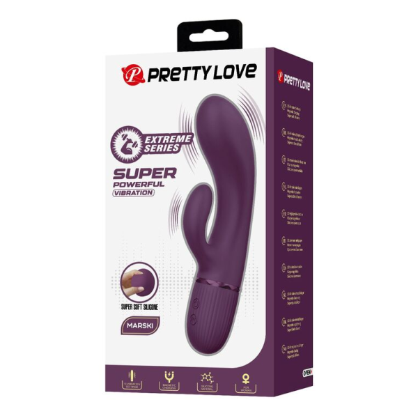 PRETTY LOVE - MARGIE VIBRATEUR LAPIN RECHARGEABLE 10 FONCTIONS VIOLET