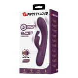 PRETTY LOVE - ROCCO VIBRATORE A FORMA DI CONIGLIO RICARICABILE 10 FUNZIONI VIOLA