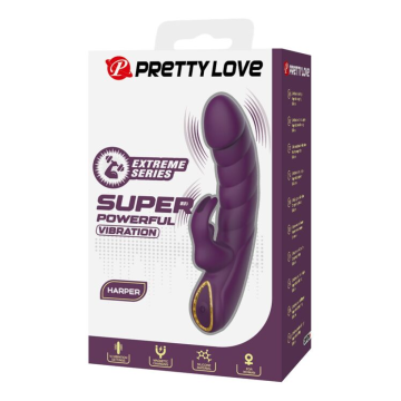 PRETTY LOVE - VIBRATEUR LAPIN RECHARGEABLE HARPER 10 FONCTIONS VIOLET