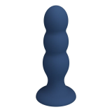 MR PLAY - PLUG ANALE CON SFERE METALLICHE E VENTOSA BLU