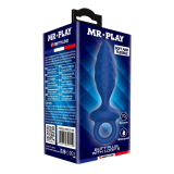 MR PLAY - PLUG ANALE TESTURIZZATO CON ANELLO BLU S