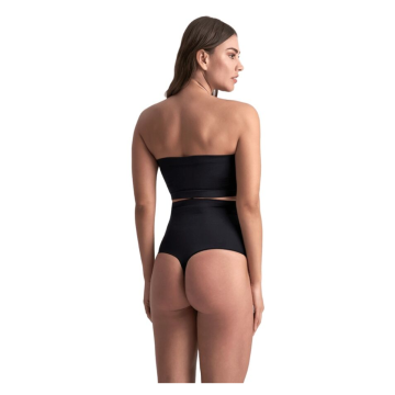 BYE-BRA - TANGA DE TALLE ALTO SIN COSTURAS NEGRO TALLA XL