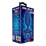 MR PLAY - PLUG ANALE TESTURIZZATO CON ANELLO BLU L