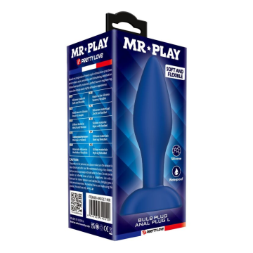 MR PLAY - PLUG ANAL CONIQUE EN SILICONE BLEU L