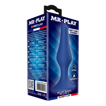 MR PLAY - PLUG ANALE SLIM IN SILICONE BLU L