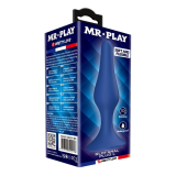 MR PLAY - SCHLANKER SILIKON-ANALPLUG BLAU L