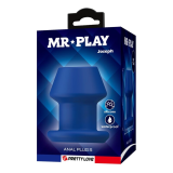 MR PLAY - JACK BLAUER SILIKON-HOLZ-ANALPLUG GRÖSSE S