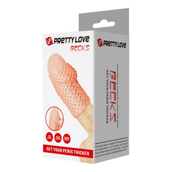 PRETTY LOVE - MANCHON PÉNIS POUR GEEK - GAGNEZ EN ÉPAISSEUR - COULEUR NATURELLE