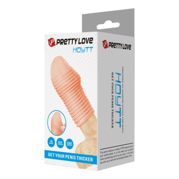 PRETTY LOVE – HEISSER PENISSÄRMEL FÜR EINEN DICKEREN PENIS IN NATÜRLICHER FARBE