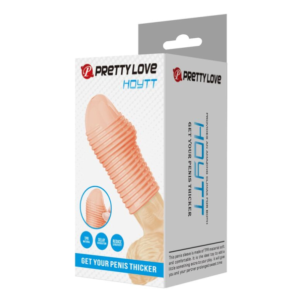 PRETTY LOVE - MANCHON PÉNIS HOTTT POUR UN PÉNIS PLUS ÉPAISSE COULEUR NATURELLE