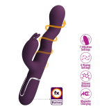 PRETTY LOVE - VIBRATEUR LAPIN LOURSEN AVEC MOUVEMENT DE POUSSÉE ET 7 MODES DE VIBRATION RECHARGEABLE PAR USB VIOLET