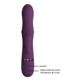 PRETTY LOVE - ZACH RECHARGEABLE THRUSTING RABBIT VIBRATOR 5+5 FUNCTIONS
