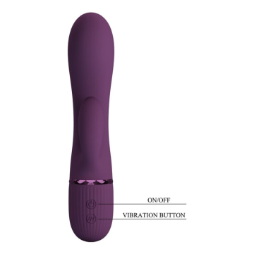 PRETTY LOVE - MARGIE WIEDERAUFLADBARER HASENVIBRATOR MIT 10 FUNKTIONEN, LILA
