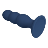 MR PLAY - PLUG ANALE CON SFERE METALLICHE E VENTOSA BLU