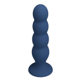 MR PLAY - ANAL PLUG WITH 4 METAL BALLS AND SUCTION CUP BLUE