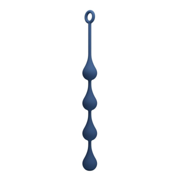 MR PLAY - PERLE ANALI IN SILICONE BLU TAGLIA L 42,6 CM