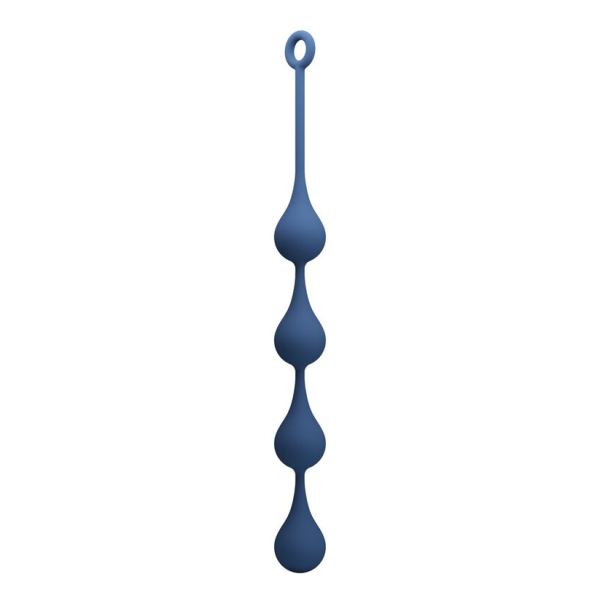 MR PLAY - PERLES ANALES EN SILICONE BLEU, TAILLE XL (52,5 CM)