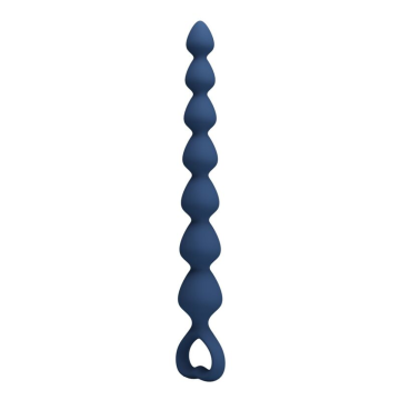 MR PLAY - PERLE ANALALI IN SILICONE BLU E PLUG ANAL 26,7 CM