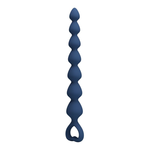 MR PLAY - PERLE ANALALI IN SILICONE BLU E PLUG ANAL 26,7 CM