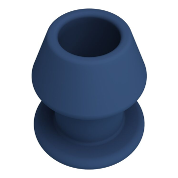 MR PLAY - JACK BLUE SILICONE HOLLOW ANAL PLUG SIZE M