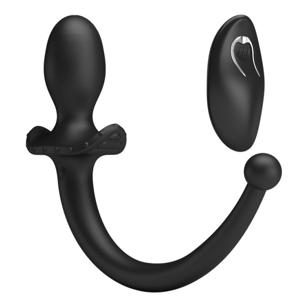 MR PLAY - VIBRATORE ANALE E PERINEO CON TELECOMANDO WIRELESS, NERO