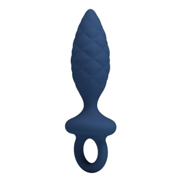 MR PLAY - PLUG ANALE TESTURIZZATO CON ANELLO BLU L