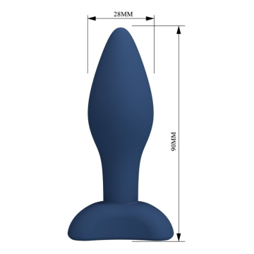 MR PLAY - KONISCHER SILIKON-ANALPLUG, BLAU, GRÖSSE S