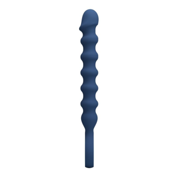 MR PLAY – BLAUE SILIKON-ANALPERLEN & ANALPLUG – Ø – 3,4 CM – 28,5 CM
