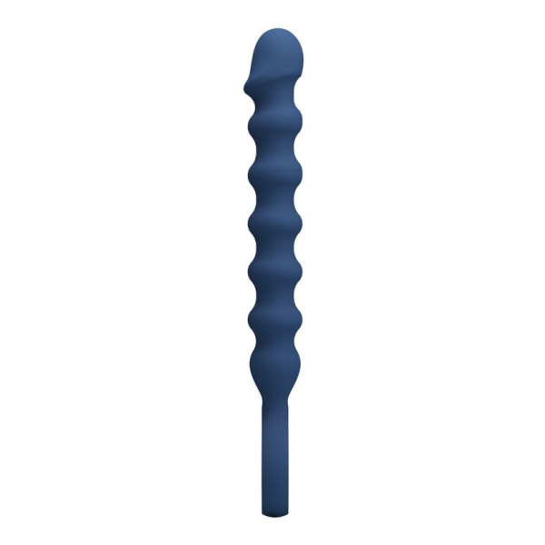 MR PLAY – BLAUE SILIKON-ANALPERLEN & ANALPLUG – Ø – 3,4 CM – 28,5 CM