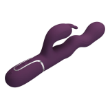 PRETTY LOVE - VIBRATORE A FORMA DI CONIGLIO LOURSEN CON MOVIMENTO DI SPINTA E 7 VIBRAZIONI, RICARICABILE TRAMITE USB, VIOLA