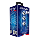 MR PLAY - ANAL PLUG WITH METAL BALLS AND SUCTION CUP BLUE