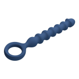 MR PLAY – BLAUE SILIKON-ANALPERLEN & ANALPLUG – Ø – 3,4 CM – 28,5 CM